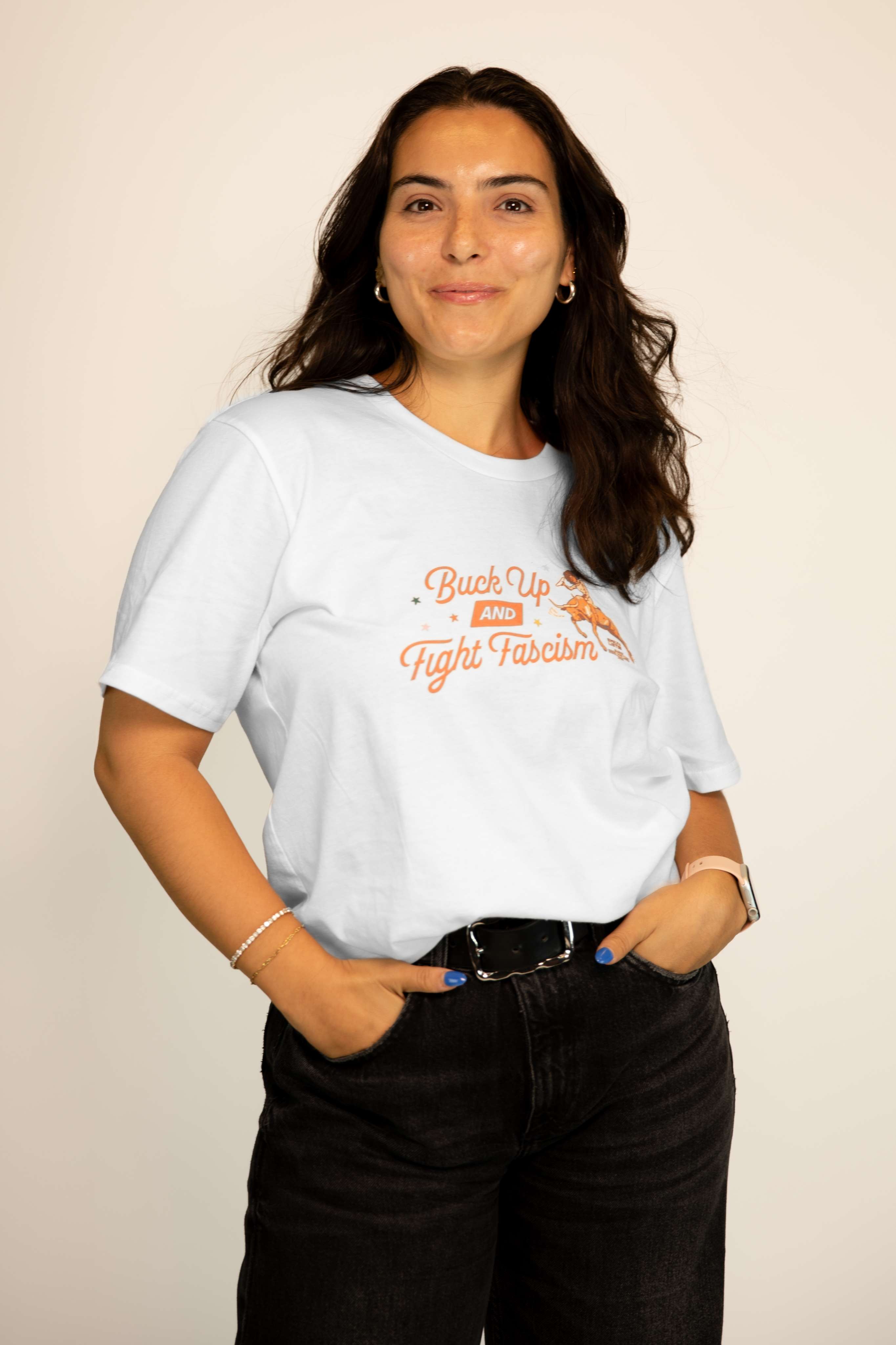 Buck up and Fight Fascism Tee