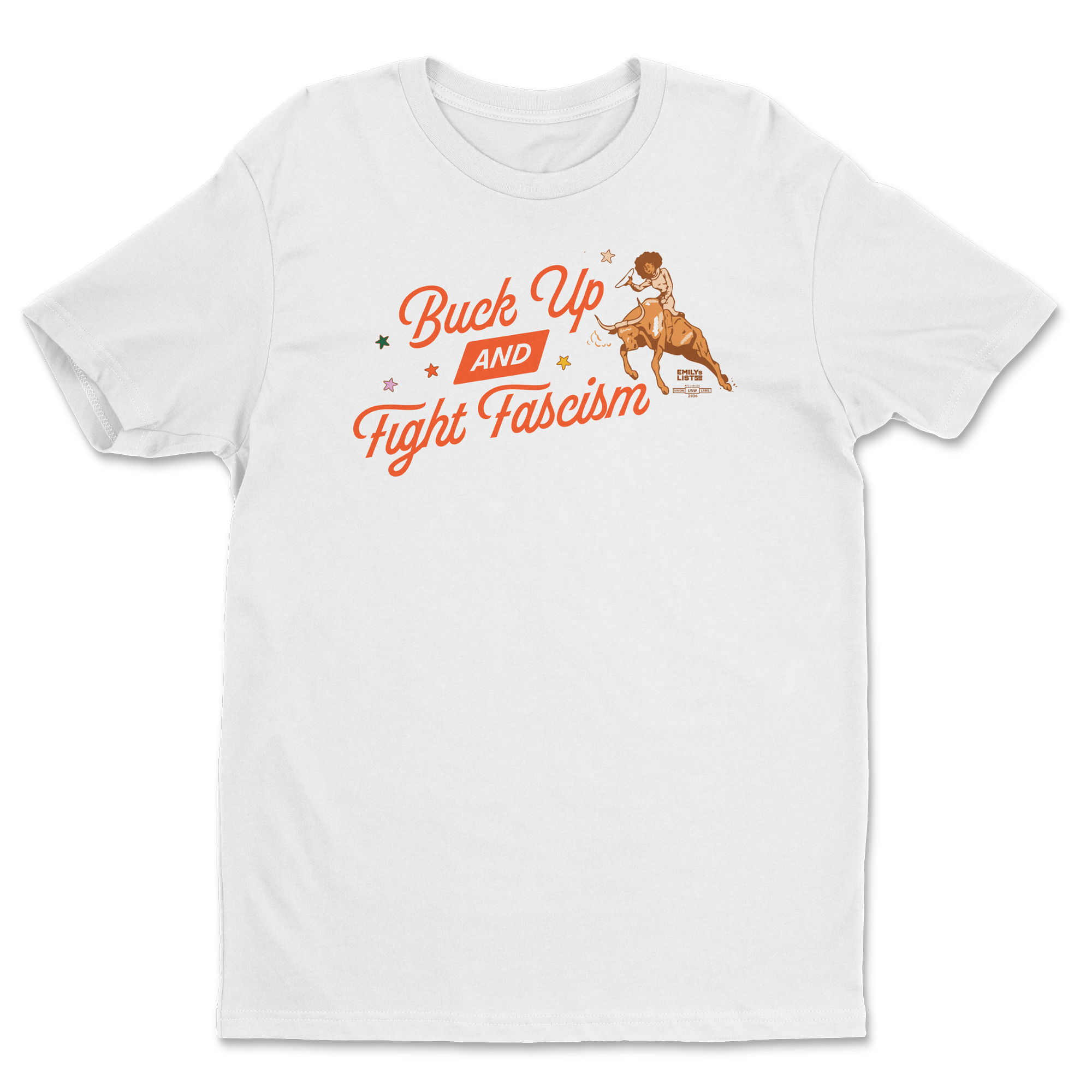 Buck up and Fight Fascism Tee