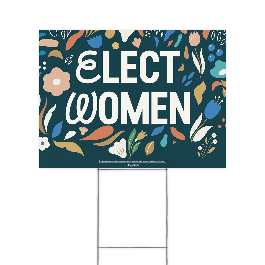 Floral Elect Women Yard Sign